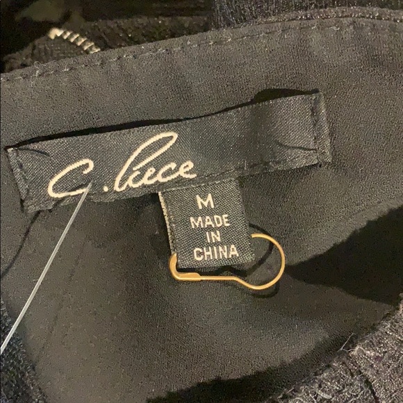 C. Luce Black Halter Top Romper Bow Tied Neck - Picture 4 of 8